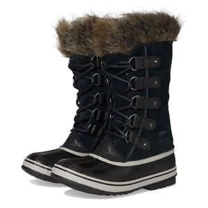 Sorel Women's Black and Brown Faux-Fur Lace-Up Winter Boots